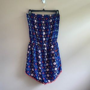 Alya Blue Strapless Romper, L 💙